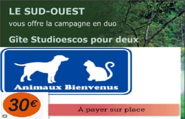 Gite Le Trefle Studioescos Exterior photo